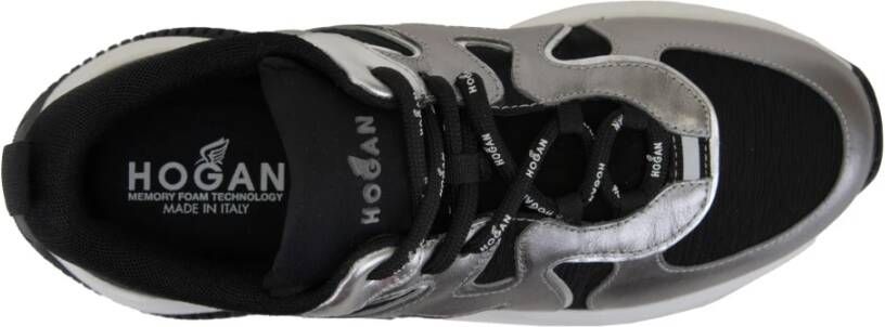 Hogan Leren Vetersneakers voor Dames Black Dames