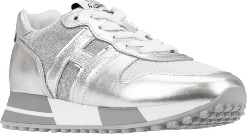 Hogan Leren Vetersneakers voor Dames Gray Dames