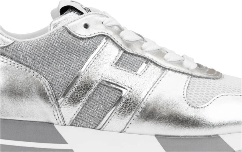 Hogan Leren Vetersneakers voor Dames Gray Dames