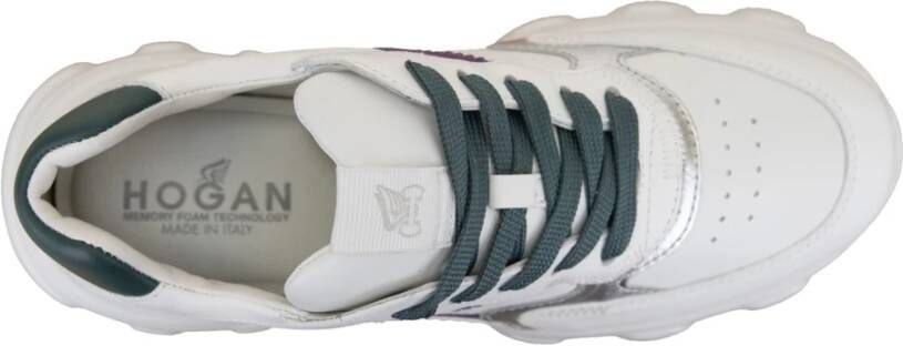 Hogan Leren Vetersneakers voor Dames White Dames