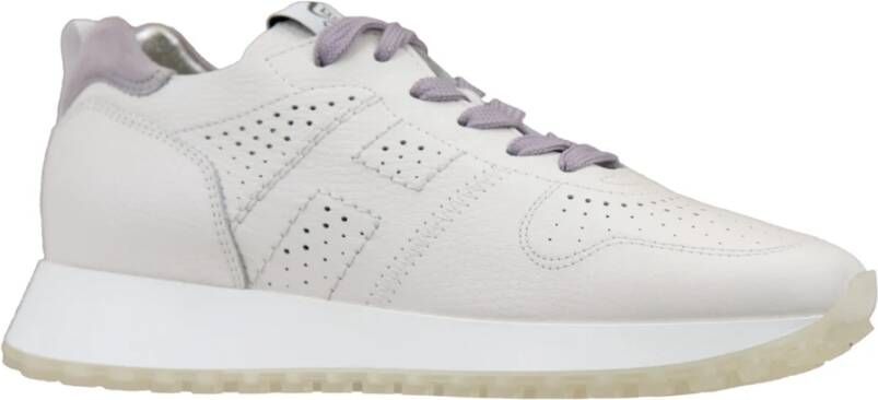 Hogan Leren vetersneakers voor dames White Dames