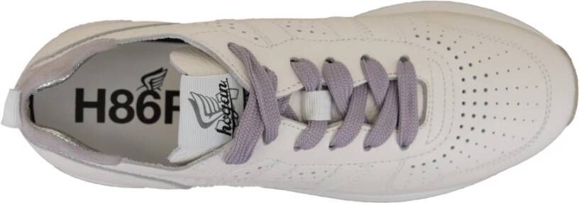 Hogan Leren vetersneakers voor dames White Dames