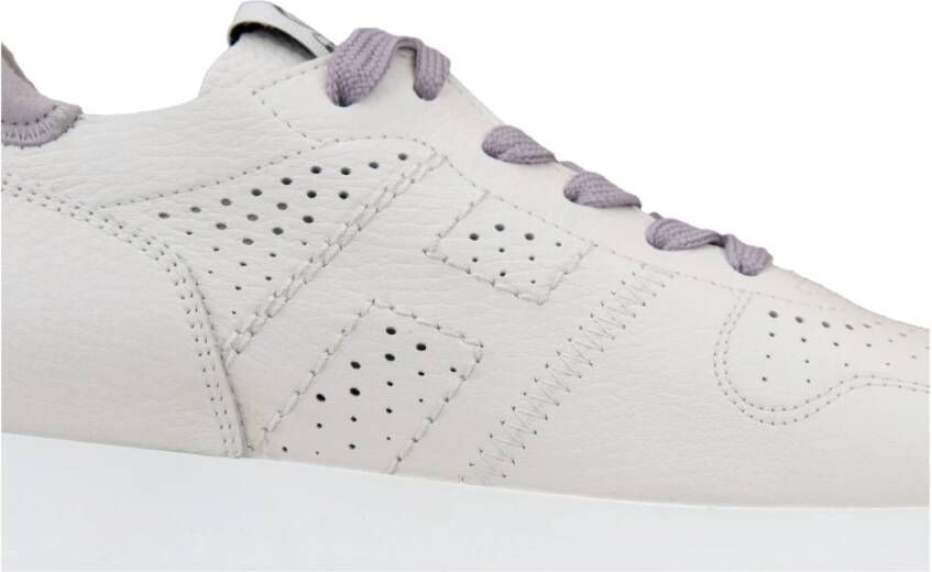 Hogan Leren vetersneakers voor dames White Dames