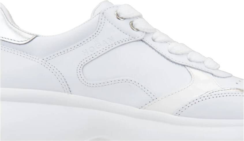 Hogan Leren Vetersneakers White Dames