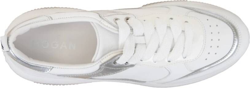 Hogan Leren Vetersneakers White Dames