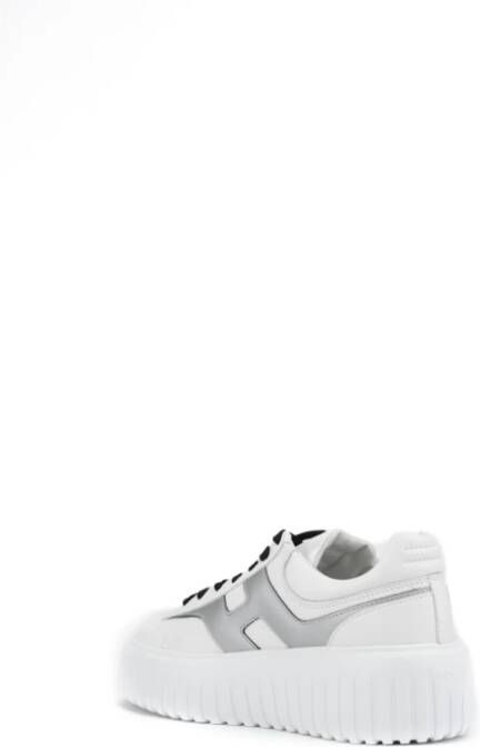 Hogan Leren Vetersneakers Wit White Dames