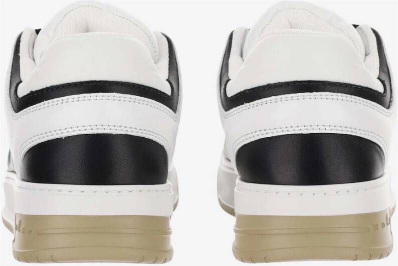 Hogan Leren Vetersneakers Zwart Wit White Heren