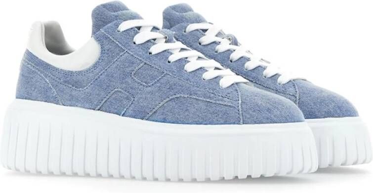 Hogan Lichtblauwe Platte Schoenen Blue Dames