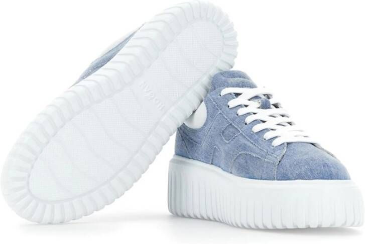 Hogan Lichtblauwe Platte Schoenen Blue Dames