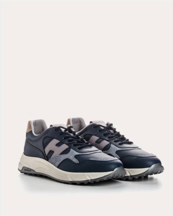 Hogan Lichte Leren Sneakers Blue Heren