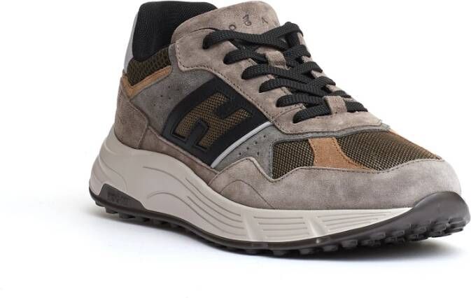 Hogan Lichte suède sneakers in taupe Multicolor Heren