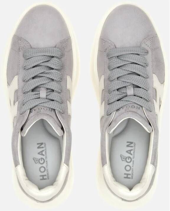 Hogan Lichtgrijze Platte Schoenen Gray Dames