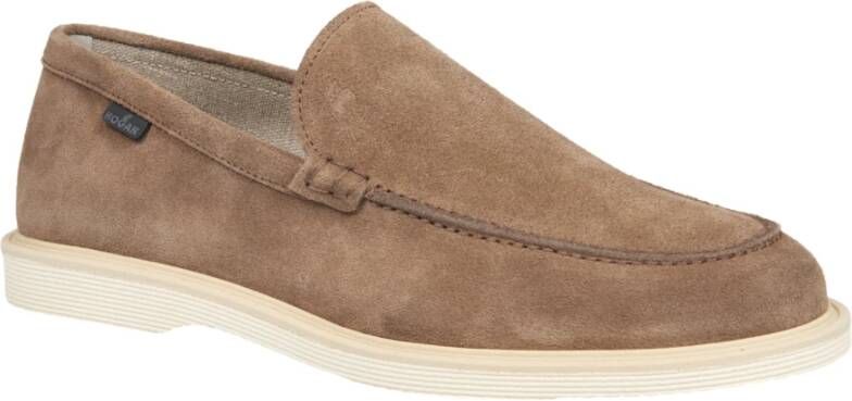 Hogan Bruine Suède Loafer Mocassin Schoenen Brown Heren