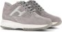 Hogan Metallic Sneakers Panel Design Gray Dames - Thumbnail 4