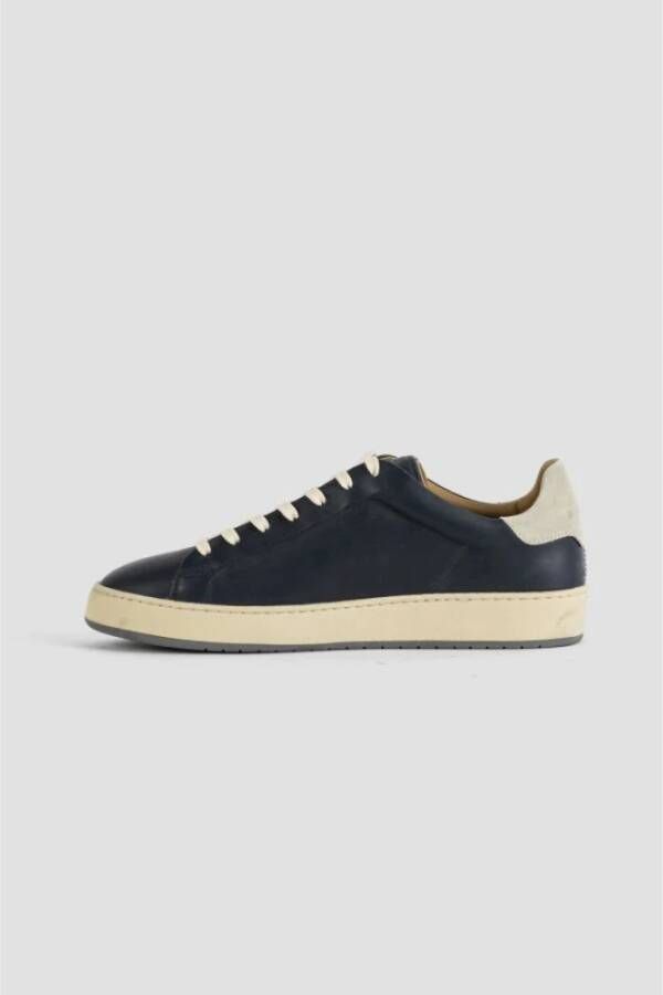 Hogan Navy Blauwe Leren Sneakers Blue Heren