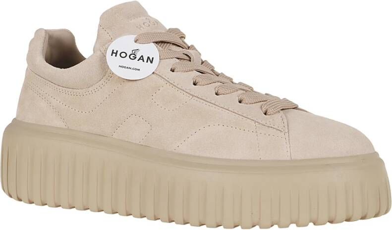 Hogan Nude & Neutrals Sneakers H-Stripes Aw24 Beige Dames