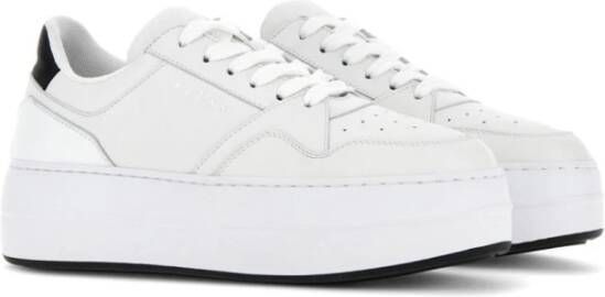 Hogan Panelled Sneakers Logo Print Flatform Zool White Dames