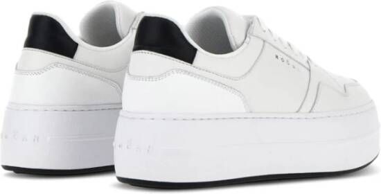 Hogan Panelled Sneakers Logo Print Flatform Zool White Dames