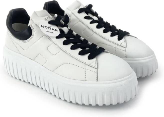 Hogan Platform sneakers in wit met zwarte details White Dames