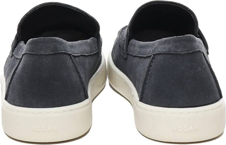 Hogan Platte Coole Mocassin Schoenen Blue Heren