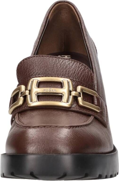 Hogan Platte schoenen Bruin Brown Dames