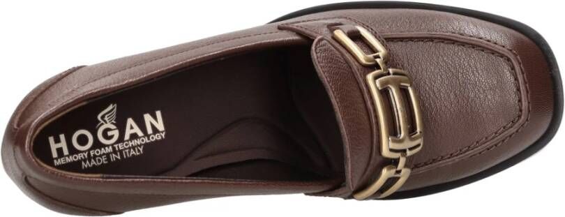 Hogan Platte schoenen Bruin Brown Dames