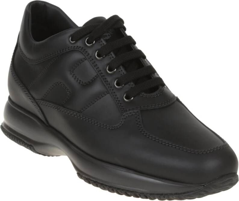 Hogan Platte Schoenen Interactief Pelle Black Heren