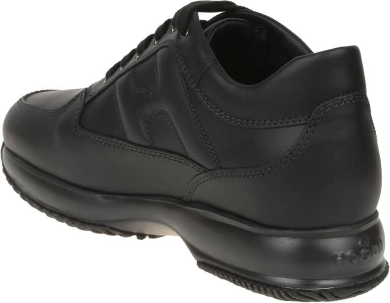 Hogan Platte Schoenen Interactief Pelle Black Heren