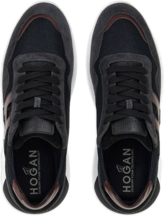 Hogan Sneakers met Micro-Mesh Panelen Black Heren