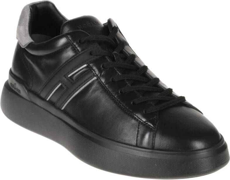 Hogan Platte Schoenen Rebel Pelle Black Heren