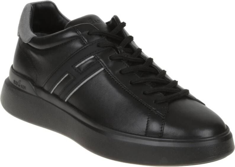 Hogan Platte Schoenen Rebel Pelle Black Heren