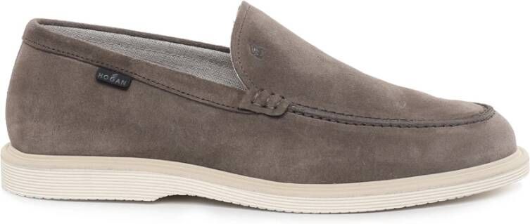 Hogan Platte Suède Schoenen Brown Heren