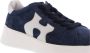 Hogan Blauwe Suède Sneakers met Golvende Side H Blauw Dames - Thumbnail 5