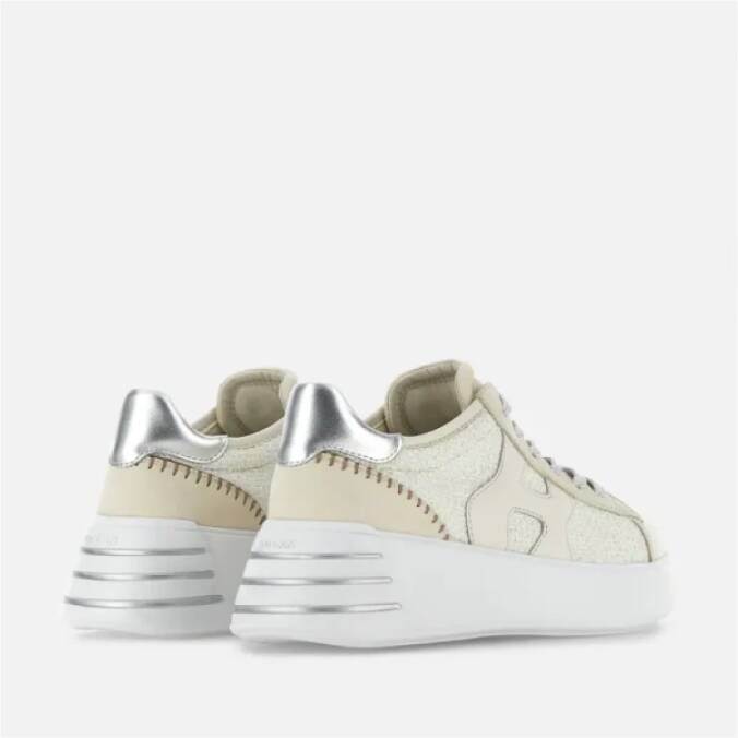 Hogan Rebel Sneakers in Bouclé en Nubuck White Dames