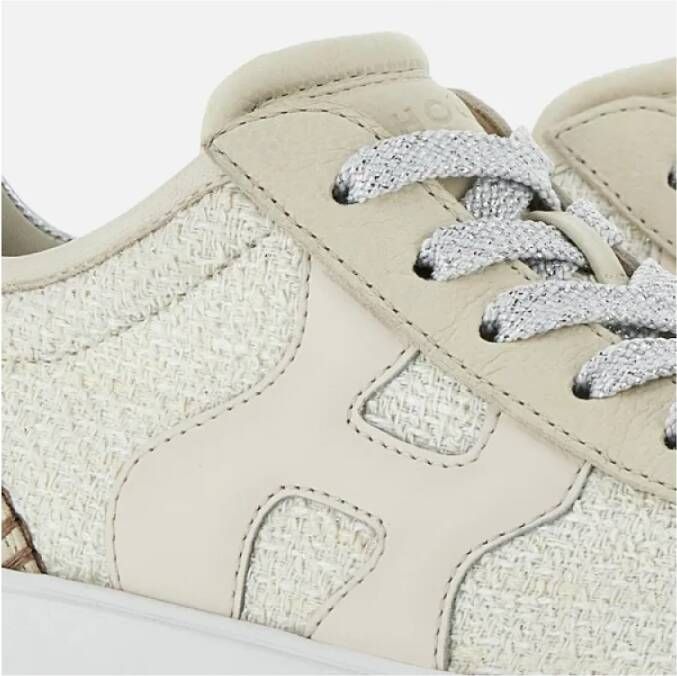 Hogan Rebel Sneakers in Bouclé en Nubuck White Dames