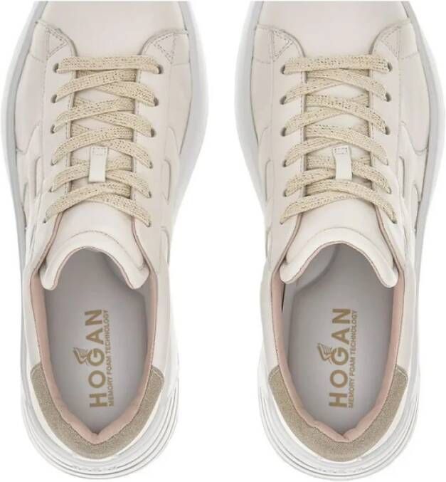 Hogan Rebel Yogurt Leren Sneakers Beige Dames