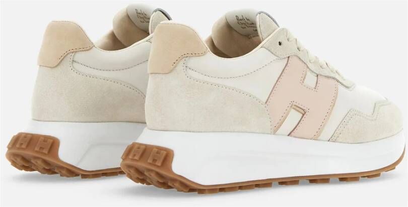 HOGAN Lage Sneakers Dames H641 Allacciato Maat: 35 Materiaal: Suède Kleur: Beige - Foto 6