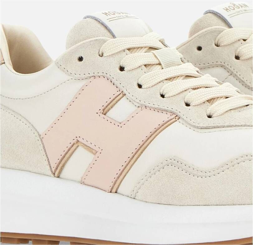 HOGAN Lage Sneakers Dames H641 Allacciato Maat: 35 Materiaal: Suède Kleur: Beige - Foto 7