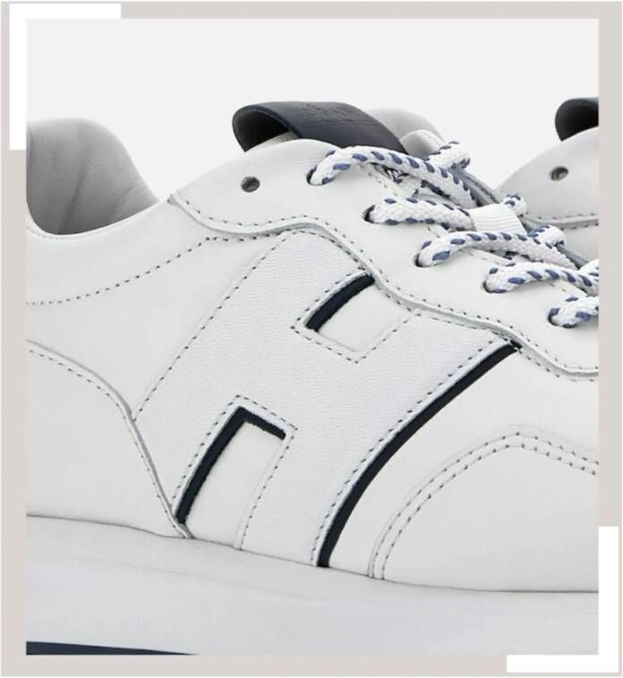 Hogan Retro stijl leren sneakers met memory foam White Heren