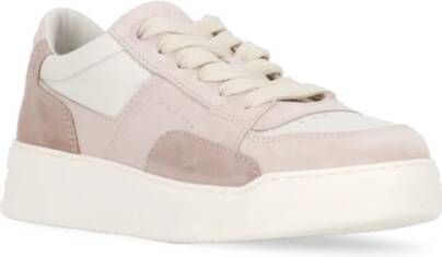 Hogan Roze Leren Sneakers met Ademende Details Pink Dames