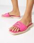 Hogan Roze Logo Slippers Pink Dames - Thumbnail 2