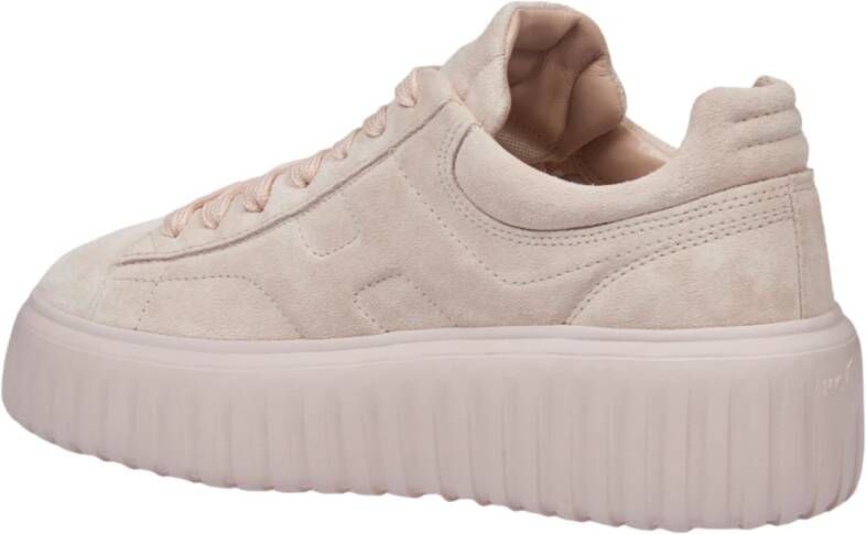 Hogan Roze Sneakers met reliëf zij H Pink Dames