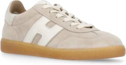 Hogan Roze Suède Leren Dames Sneakers Beige Dames