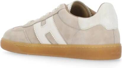 Hogan Roze Suède Leren Dames Sneakers Beige Dames