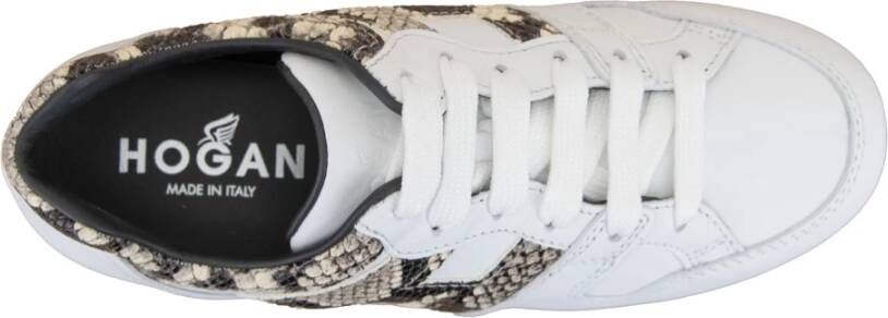 Hogan Slangenprint Veterschoenen voor Dames White Dames