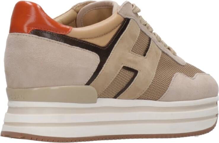 Hogan Verhoog je sneaker game met Midi H222 dames sneakers Beige Dames