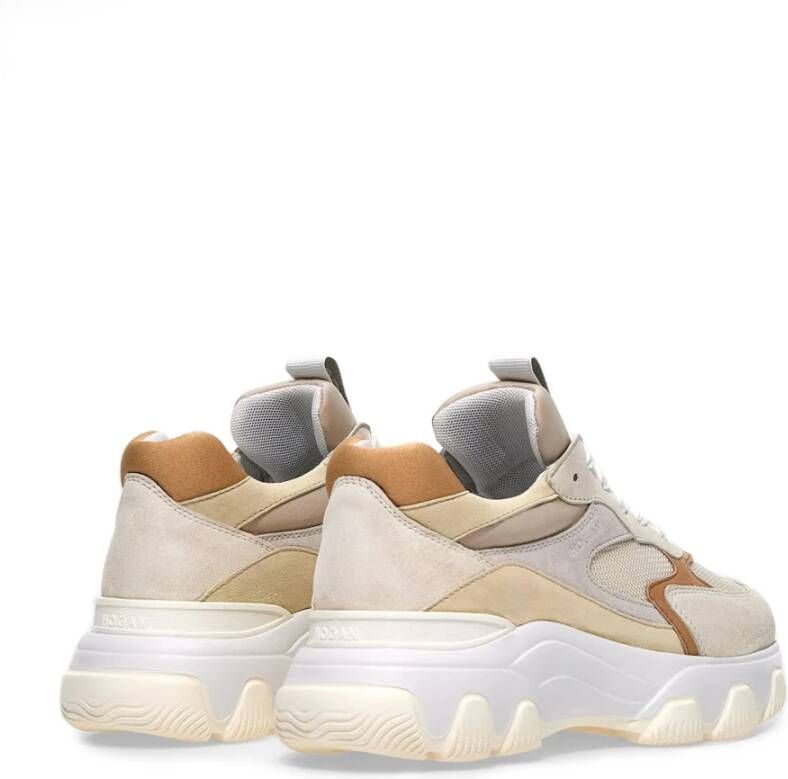 Hogan Trendy Hyperactieve Sneakers voor Dames Beige Dames