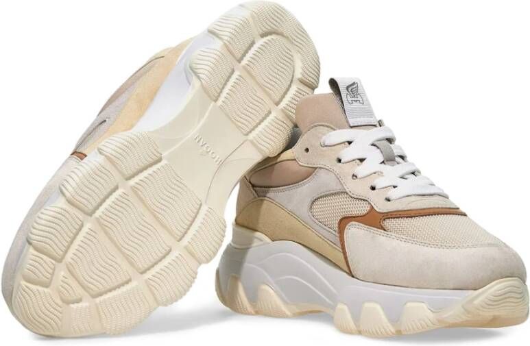 Hogan Trendy Hyperactieve Sneakers voor Dames Beige Dames