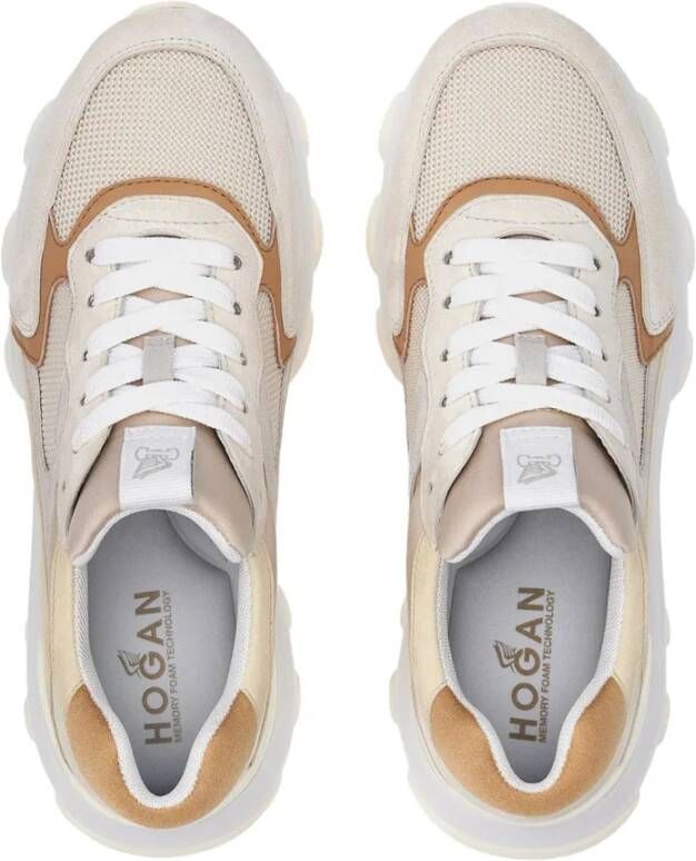 Hogan Trendy Hyperactieve Sneakers voor Dames Beige Dames