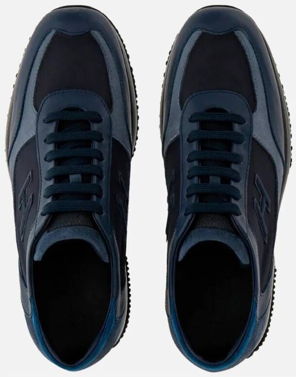 Hogan Blauwe Leren Sneakers met Verhoogd Logo Blue Heren - Foto 3